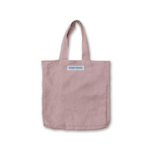 Load image into Gallery viewer, shell pink coloured 100% linen fabric, Australian made tote bag on white background

